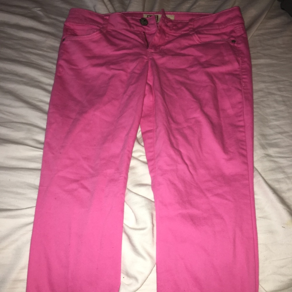 Pink colored jeans from l.e.i.
